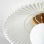 Потолочный светильник с белым плиссированным абажуром Headquarters варинант исполнения - 4 | Loft Concept в Санкт-петербурге