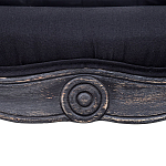 Кресло низкое в стиле прованс Черный Лен Louis French Armchair  варинант исполнения - 5 | Loft Concept в Санкт-петербурге