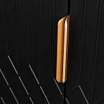 Комод черный округлой формы с рельефным фасадом Black Cut варинант исполнения - 3 | Loft Concept в Санкт-петербурге