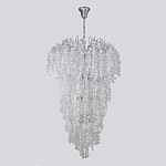 Люстра с прозрачными и белыми подвесками в виде лепестков FAIRYTREE Light варинант исполнения - 2 | Loft Concept в Санкт-петербурге