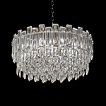 Круглая люстра с хрустальными подвесками на серебряном каркасе Gorgeous Crystal Light варинант исполнения - 5 | Loft Concept в Санкт-петербурге