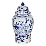 Ваза с крышкой и синим цветочным узором Blue & White Ornament  варинант исполнения - 1 | Loft Concept в Санкт-петербурге