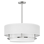 Потолочный светильник с двухслойным белым текстильным абажуром Hinkley варинант исполнения - 9 | Loft Concept в Санкт-петербурге