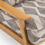 Кресло с каркасом из массива дуба Deniaud Oak Rhombus Beige Armchair варинант исполнения - 5 | Loft Concept в Санкт-петербурге