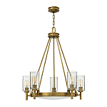  Люстра с 5-ю цилиндрическими плафонами из стекла с пузырьками Hinkley варинант исполнения - 8 | Loft Concept в Санкт-петербурге