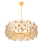 Люстра круглая золотого цвета с круглыми хрустальным элементами Solyria варинант исполнения - 5 | Loft Concept в Санкт-петербурге