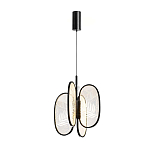 Люстра с гравировкой на акриловых плафонах Gravyura Black D 33 см варинант исполнения - 2 | Loft Concept в Санкт-петербурге