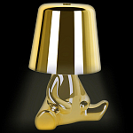 Настольная лампа фигурная золотого цвета с гладким абажуром Высота 16 см Sophia варинант исполнения - 3 | Loft Concept в Санкт-петербурге