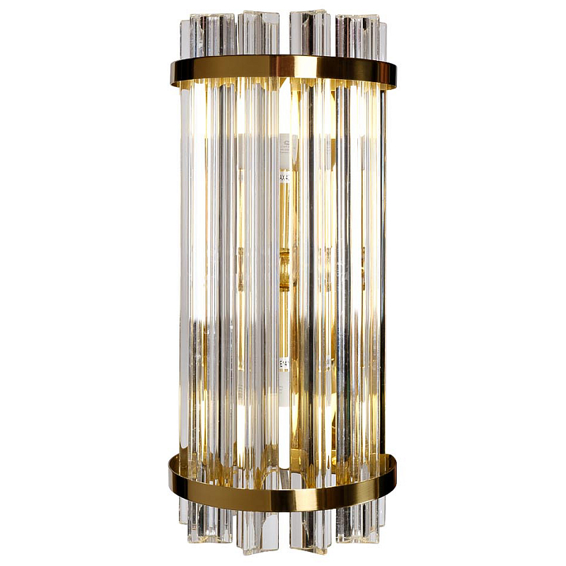 Бра Suspension Glass Cylinders Sconces 35 Глянцевое золото Прозрачный в Санкт-петербурге | Loft Concept 