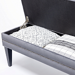 Мягкая банкетка с зоной для хранения Casket Grey варинант исполнения - 4 | Loft Concept в Санкт-петербурге