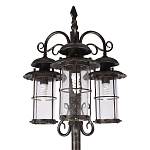 Уличный фонарь с тремя стеклянными плафонами и коваными элементами Elysian Lanterns варинант исполнения - 4 | Loft Concept в Санкт-петербурге