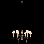 Люстра на металлическом основании с 6-ю белыми тканевыми абажурами Terrain варинант исполнения - 3 | Loft Concept в Санкт-петербурге