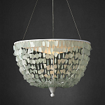 Люстра круглая с каскадом из декоративных элементов Sea Glass варинант исполнения - 4 | Loft Concept в Санкт-петербурге