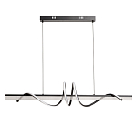 Люстра линейная черного цвета с волнообразным металлическим элементом Luke Lampco Tracer Lamp варинант исполнения - 2 | Loft Concept в Санкт-петербурге