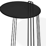 Стол журнальный круглый со столешницей из стекла Gold and Black Marble варинант исполнения - 3 | Loft Concept в Санкт-петербурге