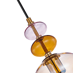 Подвесной светильник со стеклянным плафоном в форме бокала янтарного цвета Prestige варинант исполнения - 3 | Loft Concept в Санкт-петербурге