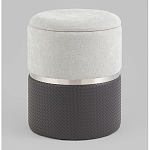 Пуф Mauldine с ящиком серо-черный с экокожей варинант исполнения - 1 | Loft Concept в Санкт-петербурге