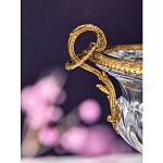 Чаша из прозрачного стекла с бронзовой подставкой и ручками Eden Garden варинант исполнения - 3 | Loft Concept в Санкт-петербурге