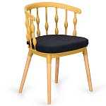 Пластиковый стул на ножках из массива бука Ferret Spiral Mustard варинант исполнения - 7 | Loft Concept в Санкт-петербурге