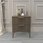 Тумба прикроватная коричневая с двумя ящиками Harper Line варинант исполнения - 2 | Loft Concept в Санкт-петербурге