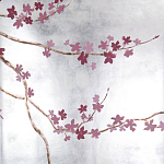 Обои ручная роспись Cherry Tree Special Colourway on Sterling Silver gilded paper варинант исполнения - 1 | Loft Concept в Санкт-петербурге