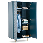 Шкаф двухдверный Scale Ornament Blue Wardrobe варинант исполнения - 6 | Loft Concept в Санкт-петербурге