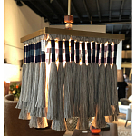 Люстра квадратная плетеная с бахромой Wicker Square Chandelier with Tassels варинант исполнения - 3 | Loft Concept в Санкт-петербурге