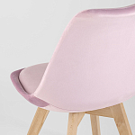 Стул с мягким велюровым сиденьем Arvika Pink варинант исполнения - 6 | Loft Concept в Санкт-петербурге