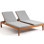 Шезлонг двухместный из эвкалипта Sunset варинант исполнения - 1 | Loft Concept в Санкт-петербурге