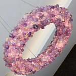 Люстра кргулая из фиолетового хрустального камня Purple Diamond варинант исполнения - 2 | Loft Concept в Санкт-петербурге