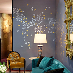 Обои ручная роспись Gingko Colourway SC-98 on Gun Metal dyed silk варинант исполнения - 2 | Loft Concept в Санкт-петербурге