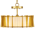 Потолочный светильник круглый с каркасом в форме треугольников и тканевым абажуром Brutal Light варинант исполнения - 1 | Loft Concept в Санкт-петербурге