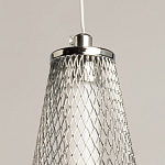 Люстра круглая каскадня с 5-ю плафонами из металлической сетки Mesh Lampshade Lighting варинант исполнения - 9 | Loft Concept в Санкт-петербурге