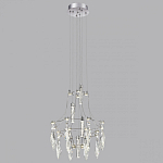 Люстра подвесная из металла с хрустальными подвесками прозрачного цвета Quasar 41 варинант исполнения - 12 | Loft Concept в Санкт-петербурге