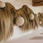 Большая дизайнерская Инсталляция из соломы RAFFIA Installation  варинант исполнения - 4 | Loft Concept в Санкт-петербурге