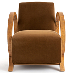 Кресло с круглыми деревянными подлокотниками Modesto Chair варинант исполнения - 2 | Loft Concept в Санкт-петербурге