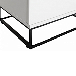 Шкаф-витрина белая с полками и стеклянной дверью Strict Lines варинант исполнения - 5 | Loft Concept в Санкт-петербурге