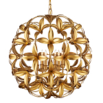 Люстра в форме шара из золотых лепестков Hanging Flowers варинант исполнения - 1 | Loft Concept в Санкт-петербурге