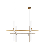 Люстра с 6-ю цилиндрическими плафонами на тонких тросах Trumpet tube варинант исполнения - 6 | Loft Concept в Санкт-петербурге