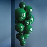 Люстра Grape Balls Зеленое стекло  варинант исполнения - 2 | Loft Concept в Санкт-петербурге