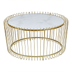 Журнальный столик с столешницей из мрамора на металлическом основании Table Vertical Planes варинант исполнения - 1 | Loft Concept в Санкт-петербурге