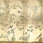 Обои ручная роспись Badminton Deep Rich Gold gilded paper варинант исполнения - 1 | Loft Concept в Санкт-петербурге