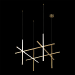 Люстра с 6-ю цилиндрическими плафонами на тонких тросах Trumpet tube варинант исполнения - 5 | Loft Concept в Санкт-петербурге