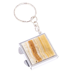 Зеркало брелок складное двухстороннее из натурального камня Оникс Silver Stone Mirrors варинант исполнения - 4 | Loft Concept в Санкт-петербурге