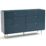 Комод с 6 выдвижными ящиками Scale Ornament Blue Chest of Drawers варинант исполнения - 2 | Loft Concept в Санкт-петербурге