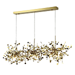 Люстра подвесная из трех частей с металлическими круглыми элементами Terzani Argent варинант исполнения - 2 | Loft Concept в Санкт-петербурге