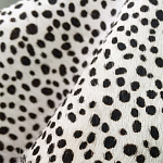 Мебельная ткань Искусственный мех  белый леопард 90 см T5-3 варинант исполнения - 2 | Loft Concept в Санкт-петербурге
