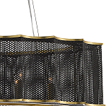 Люстра овальная в сочетании черного и золотого цвета Mesh Lighting варинант исполнения - 1 | Loft Concept в Санкт-петербурге