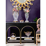 Чаша из прозрачного стекла с бронзовой подставкой и ручками Eden Garden варинант исполнения - 5 | Loft Concept в Санкт-петербурге