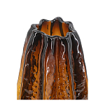 Ваза стеклянная янтарного цвета с текстурированным силуэтом Carambola варинант исполнения - 2 | Loft Concept в Санкт-петербурге